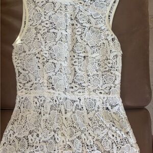 CAbi Ivory Lace Top